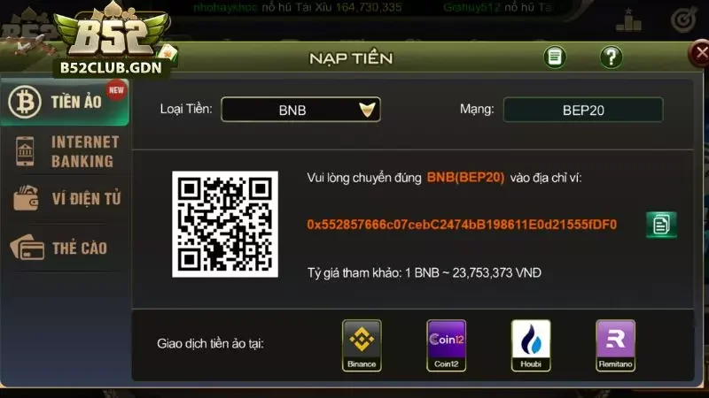 Nạp - rút thần tốc, an toàn, không tốn phí Nạp - rút thần tốc, an toàn, không tốn phí
